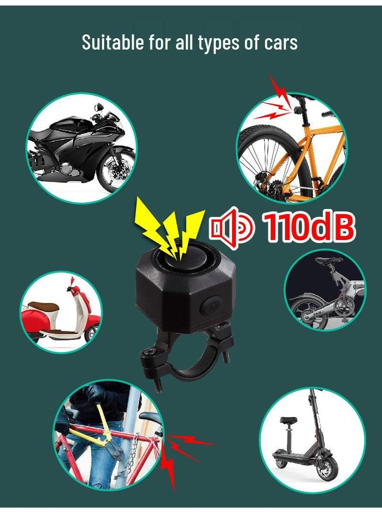 Умная противоугонная сигнализация для велосипедов, самокатов и персональных транспортеров с USB-зарядкой и локатором транспортного средства