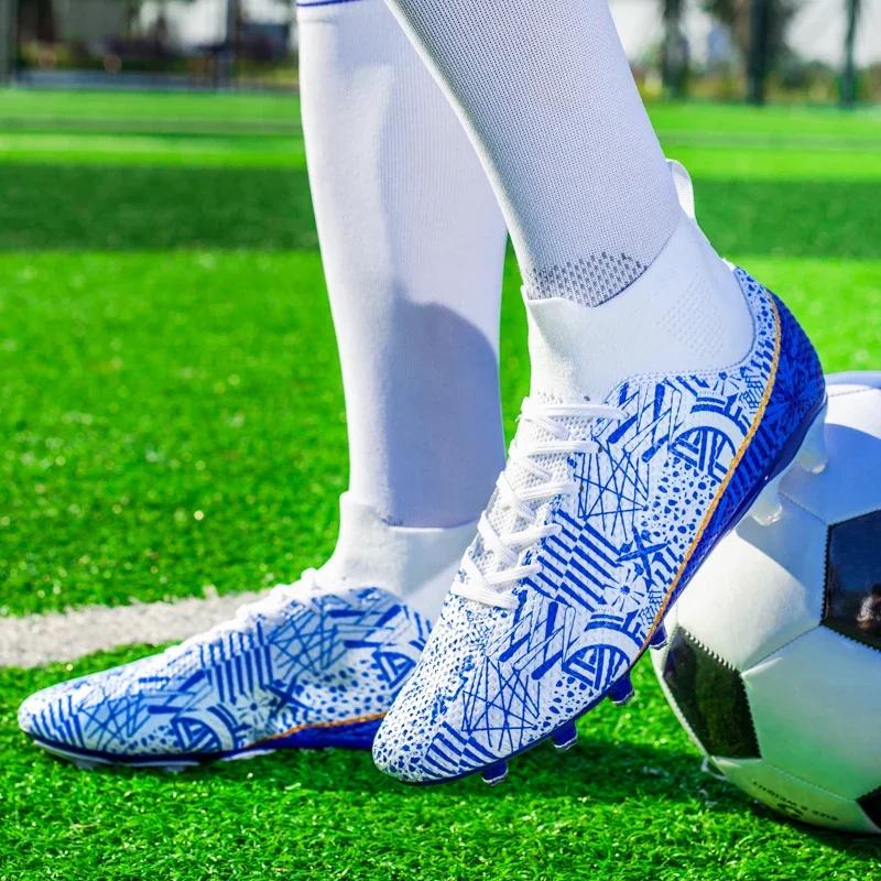 Men Football Boots Society Comfortable TF/FG Unisex Soccer Shoes Grass Training Sneakers Resistant High Quality Football Shoes