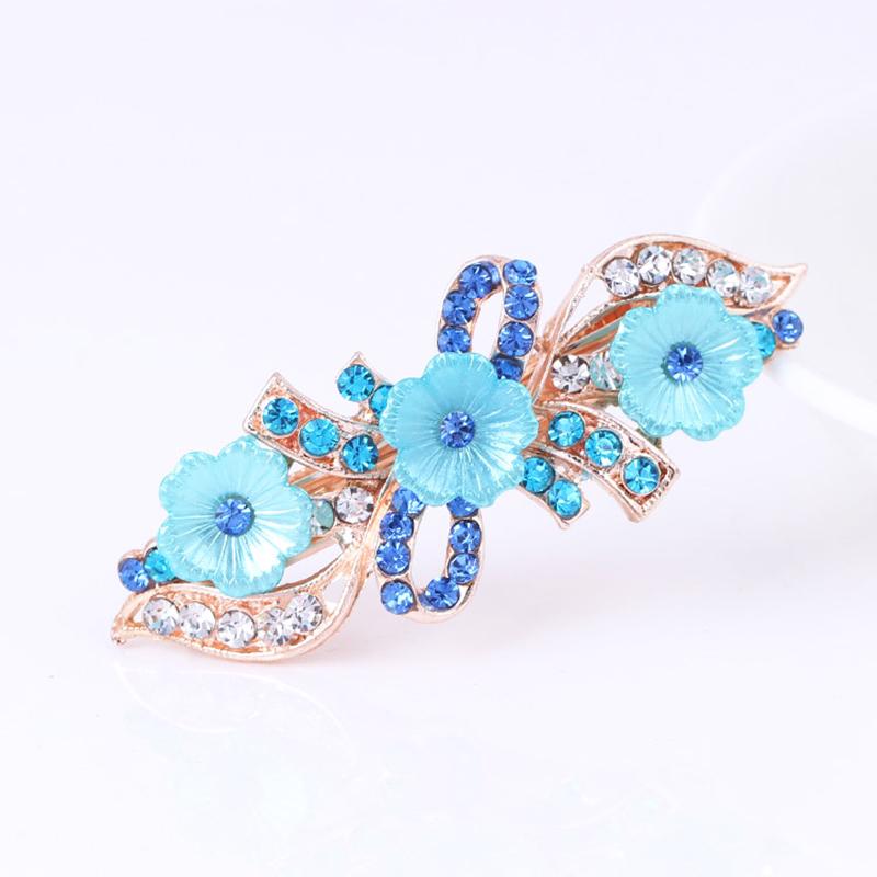 1 шт корейские женские стразы кристалл жемчуг пружинные заколки для волос модная заколка ADM