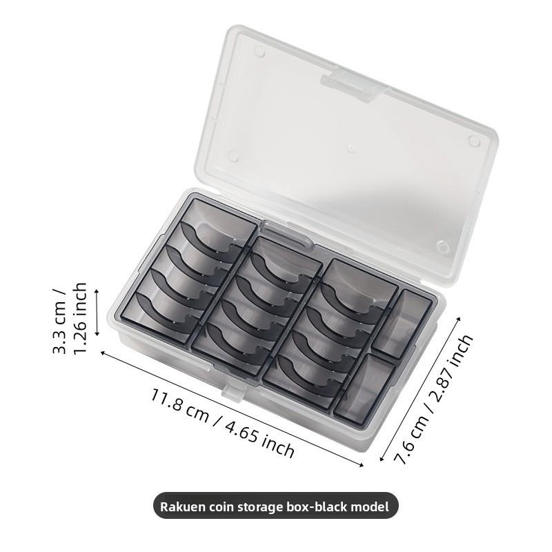 1pcs Multifunctional Coin Storage Box With Blue Or Gray Inner Case For Collectible Coin Organization Home Office Accessory
