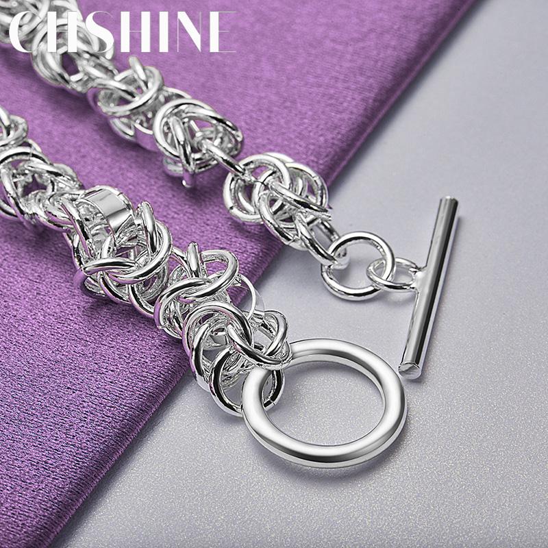 CHSHINE 925 стерлингового серебра дракона цепочка браслет для женщин леди свадебная вечеринка мода шарм ювелирные изделия