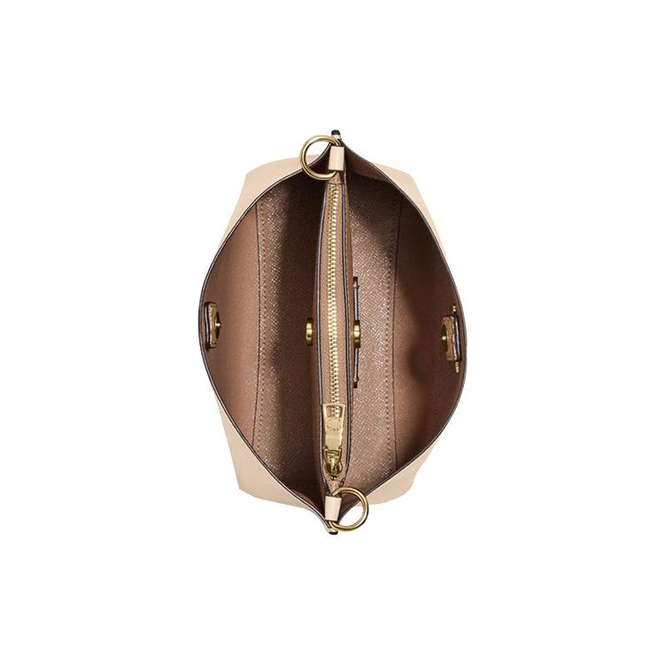 New COACH Mollie Cow Leather Bucket Bag, Shoulder Bag, Handbag Trumpets Women's Ivory White CB901-IMOQY