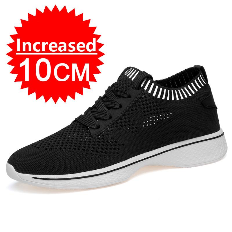Height Increasing Shoes for Men 8cm Invisible Elevator Sneakers Man Breathable Mesh White Casual Shoes Men Sneakers 10cm Insole