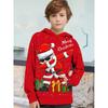 Свитшот с капюшоном и длинными рукавами и рождественским принтом — мягкий, стандартного кроя, уютный пуловер для мальчиков, идеально подходит для осеннего и зимнего сезонов