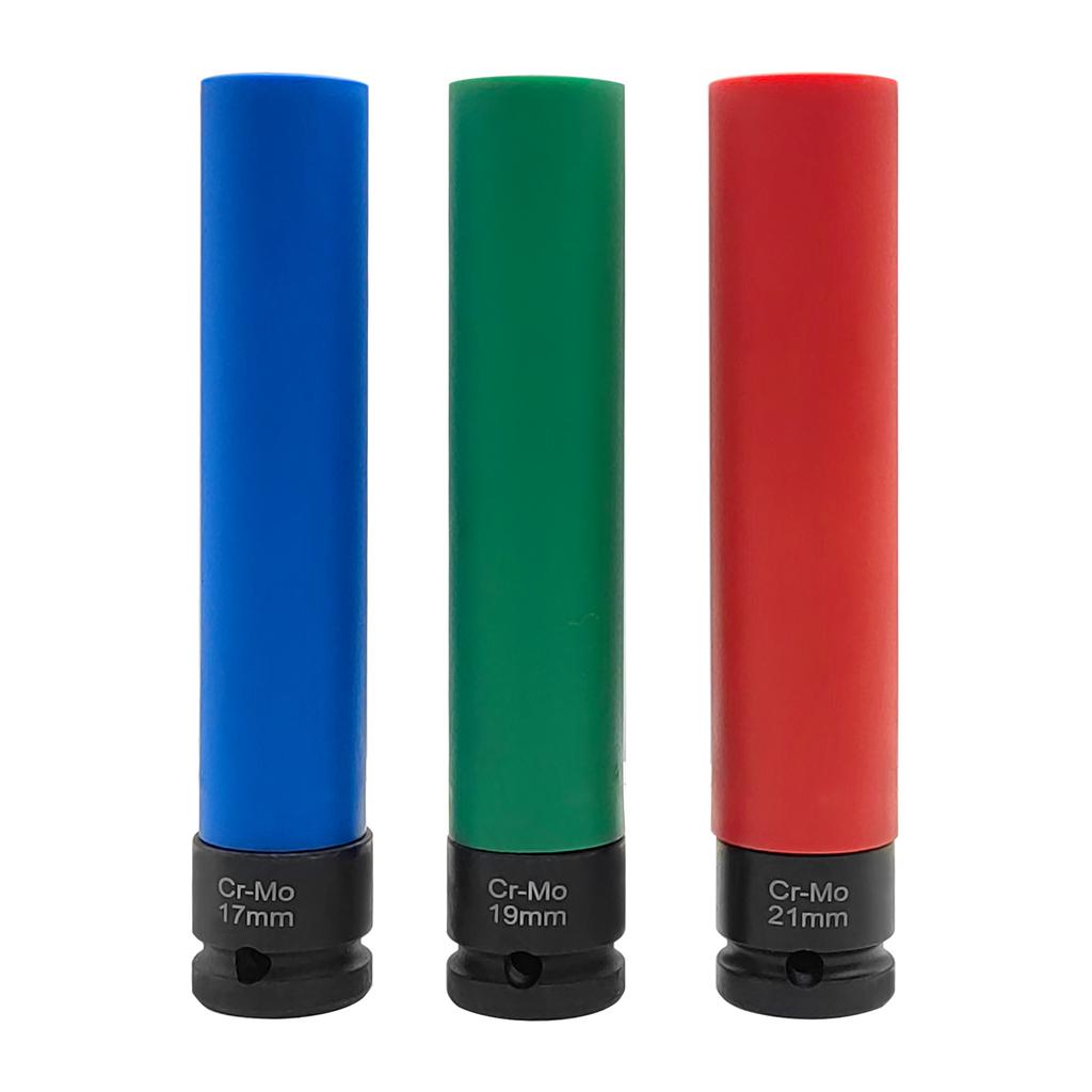1/2'' Drive 17 mm Lug Nut Socket, CR-MO Non-Marring Extra Thin Wall Wheel Lug Nut Socket