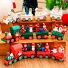 4 Knots Christmas Wooden Train Painted Cute Luxury Christmas Decorations for Home Xmas Tree Festival Ornament Gift New Year