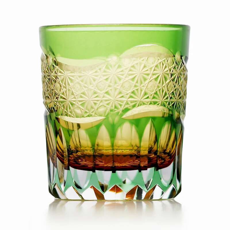 Japanese Edo Kiriko Crystal Ware Whisky Cup Hannd Carving Lucky Clouds Wine Glass Liquor Snifter Water Mug Best Present For Dad