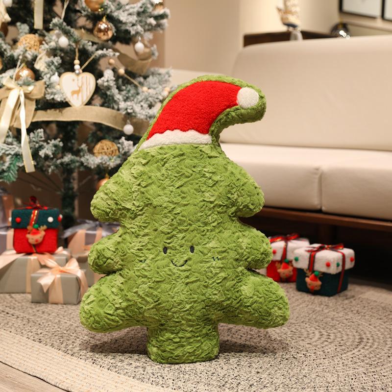 Мультяшный Санта Подушка-игрушка Плюшевая игрушка Кукла Лось Колокольчик Подушка-игрушка Детская тряпичная кукла Рождественский подарок