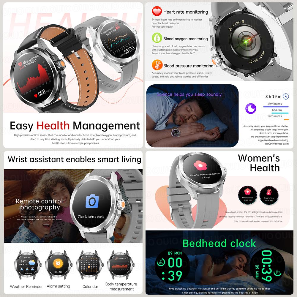 2025 Новые умные часы S4 Ultra Outdoor Sports для мужчин 1,53 дюйма AMOLED NFC GPS компас пульсометр водонепроницаемые BT вызов умные часы