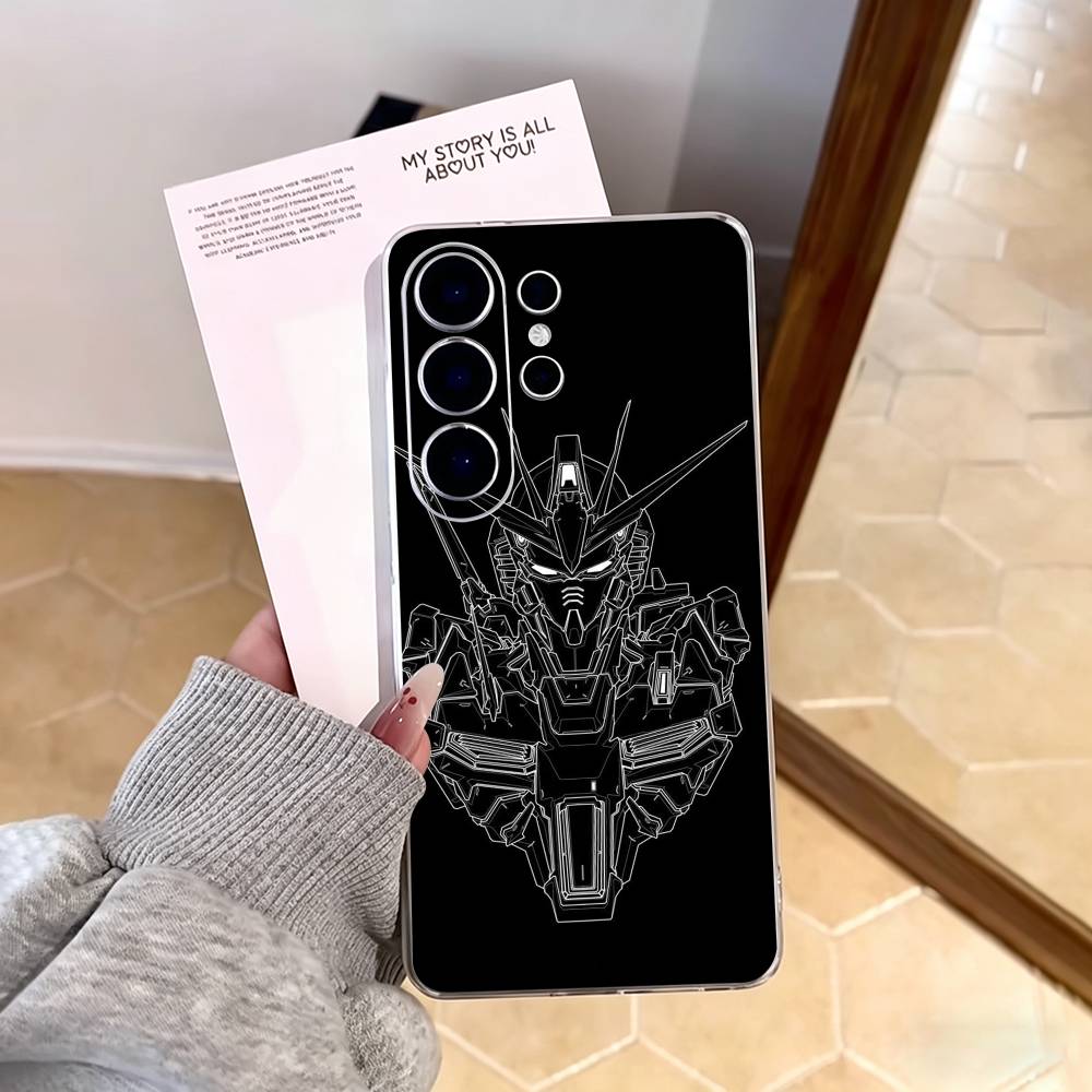 Gundam Anime Phone Case For Samsung S25,S24,S21,S22,S23,S30,Ultra,S20,Plus,Fe,Note,10,9,5G Transparent Cover