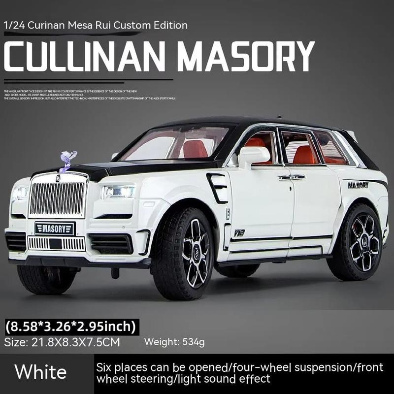 LYZRC Новый 1:Модель внедорожника в масштабе 24, игрушка, литая под давлением игрушечная машинка из цинкового сплава с инерционным механизмом, со звуком и светом, с поворачивающимися передними колесами, подходит для подарка мальчикам