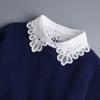 Women Fake Collar Blouse Sweater White Lapel Decor Detachable Collars For Women Black Lace False Collars Woman Lace Half Shirt