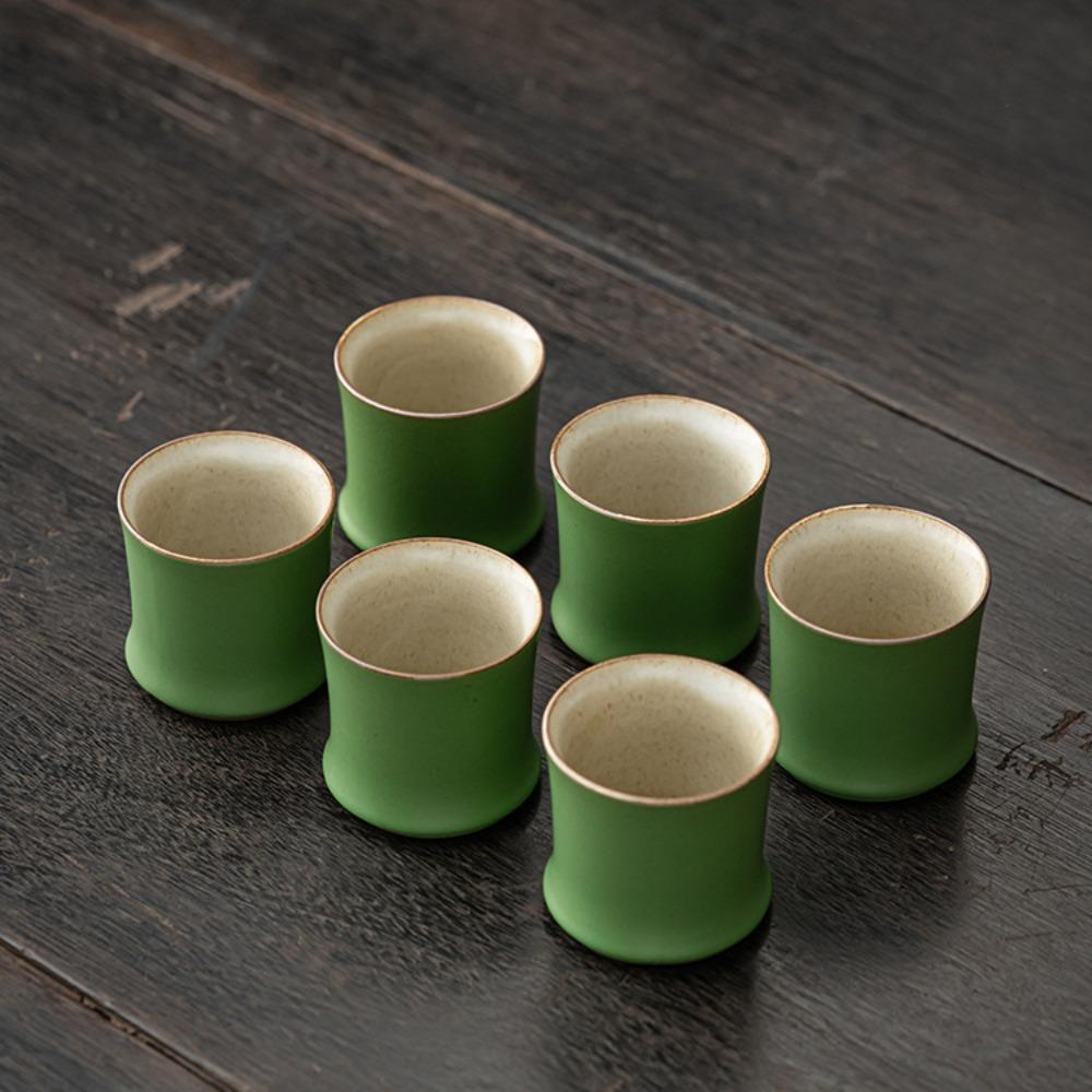 3pcs Simulation Bamboo Joint Tea Cup 90 Ml Teaware Mugs Creative Kung Fu Tea Cup  Tea Room
