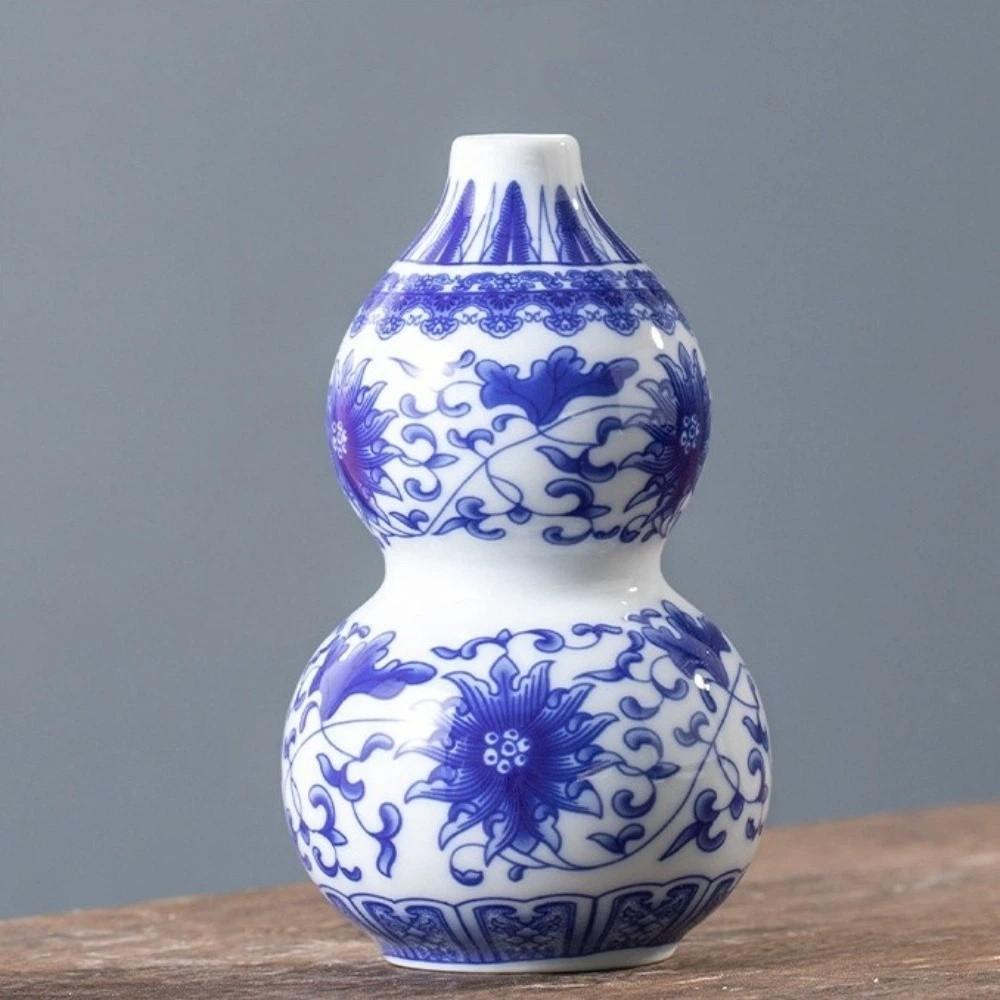 Antique Blue White Porcelain Wall Hanging Ceramic Vase Wall Hanging Vase  Living Room Decor