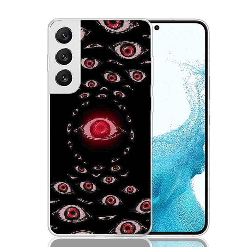 Чехол для телефона 'Страшное лицо с глазами' для Samsung Galaxy S26 Ultra S23 S24 S25 Edge S20 FE S21 S22 Plus Мягкий чехол с принтом Fundas Galax