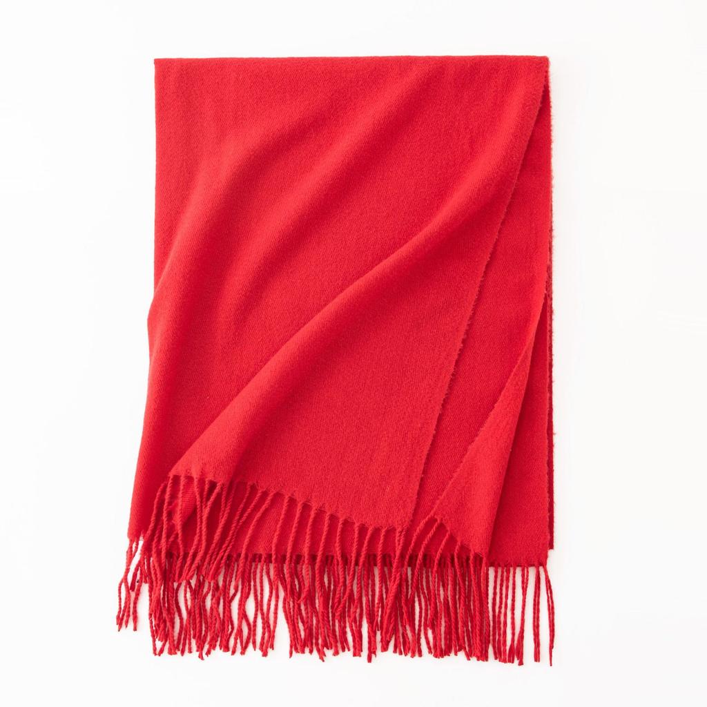 Cashmere Feel Scarf Autumn and Winter Korean Imitation Cashmere Girls High End Shawl Warm Scarf