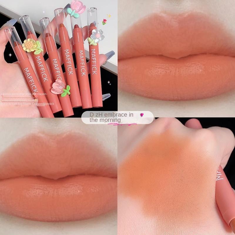 Lipstick Pen Outlines Lips Naturally Brightening Color Waterproof Lipstick Non-stick Cup Moisturizing Hydrating Lipstick Long-lasting Setting Makeup