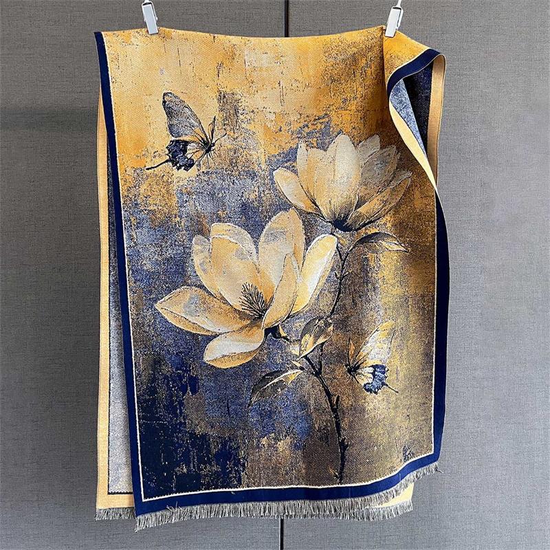 New Winter Shawl Scarves Wrap Design Cashmere Scarf Women Warm Fashion Pashmina Femal Poncho Neckerchief Echarpe Bandana