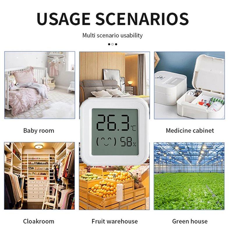 A34R Для Умного Дома Совместимый Zigbee 3.0 Датчик Температуры и Влажности с ЖК-дисплеем