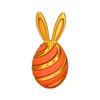 Colorful Easter Rabbit Ornament Sensory Toy Rotating Bunny Eggs  Desktop Ornament