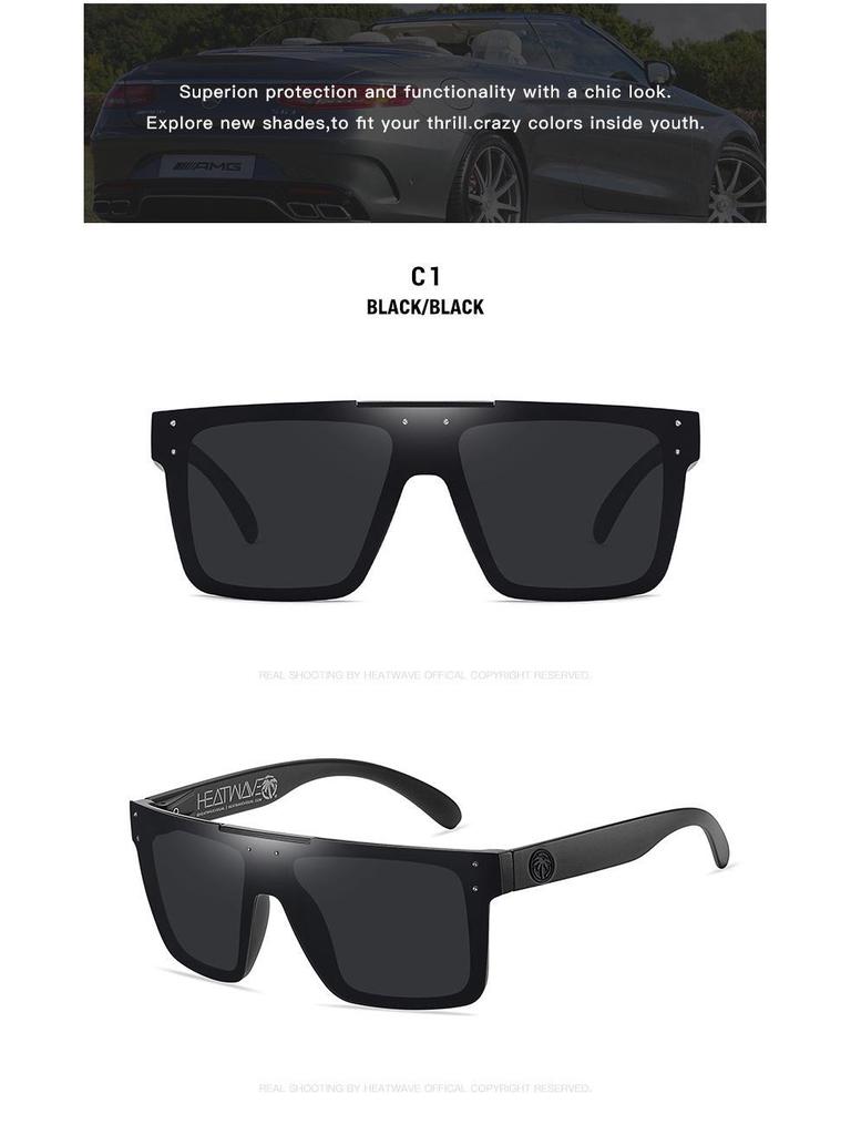 Цветные поляризационные унисекс очки для велоспорта и катания на лыжах - Большая оправа