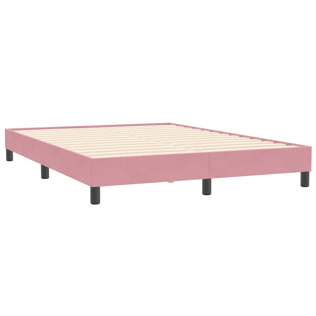 Box Spring Bed without Mattress Pink 160 x 210 cm Velvet