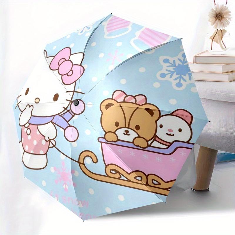 1pc Hello Kitty Winter Adventure Umbrella with Plastic Handle,Suitable for All Seasons Home Travel Outdoor UmbrellaSanlio266