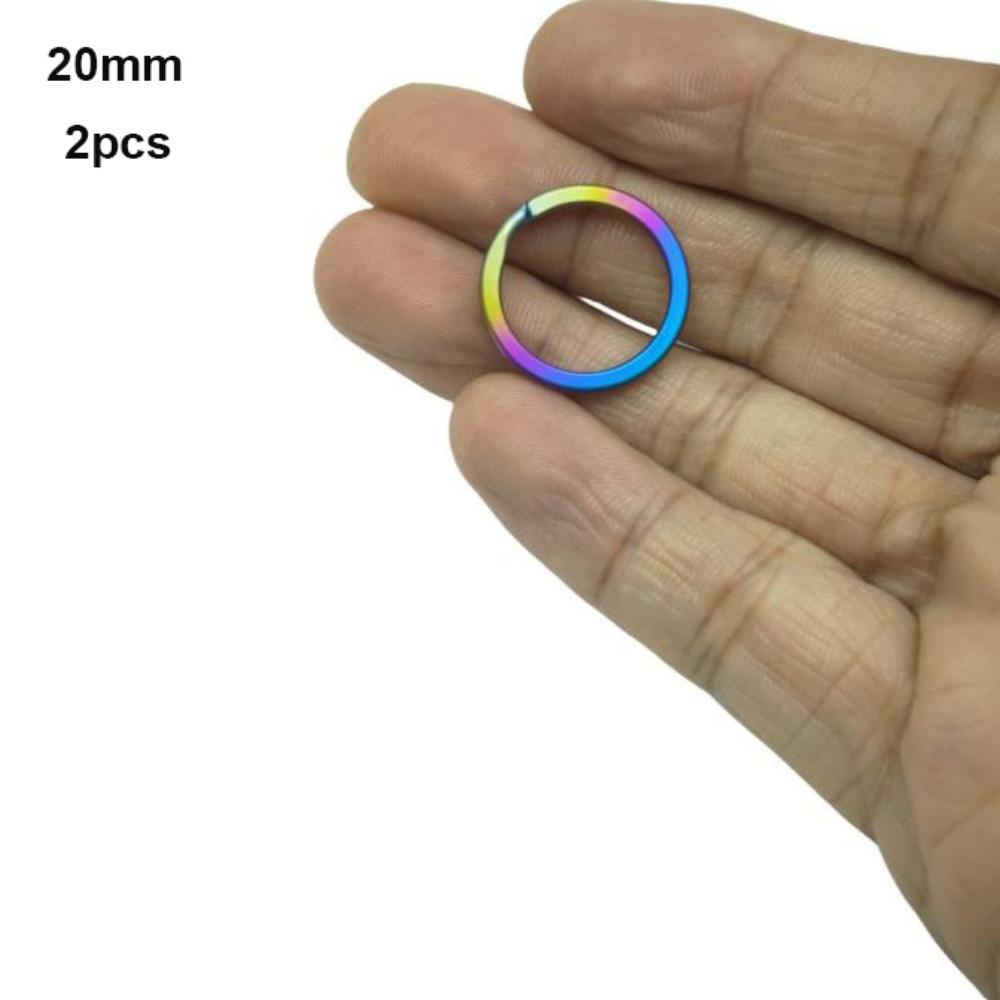 2 шт. Разных размеров Титановый сплав EDC Брелок для ключей Портативный держатель для ключей Кемпинг Путешествия Подвесной инструмент