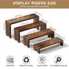 Good-Large Wooden Tiered Riser Display Stands(2 Sets), Stackable Wooden Cupcake Dessert Stand, Perfume Organizer Cologne Stand