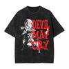Стиранные Футболки DMC Devil May Cry Братья Демоны Футболки Харадзюку Уличная Одежда Хлопок Графические Топы Топы Футболки Мужчины Женщины
