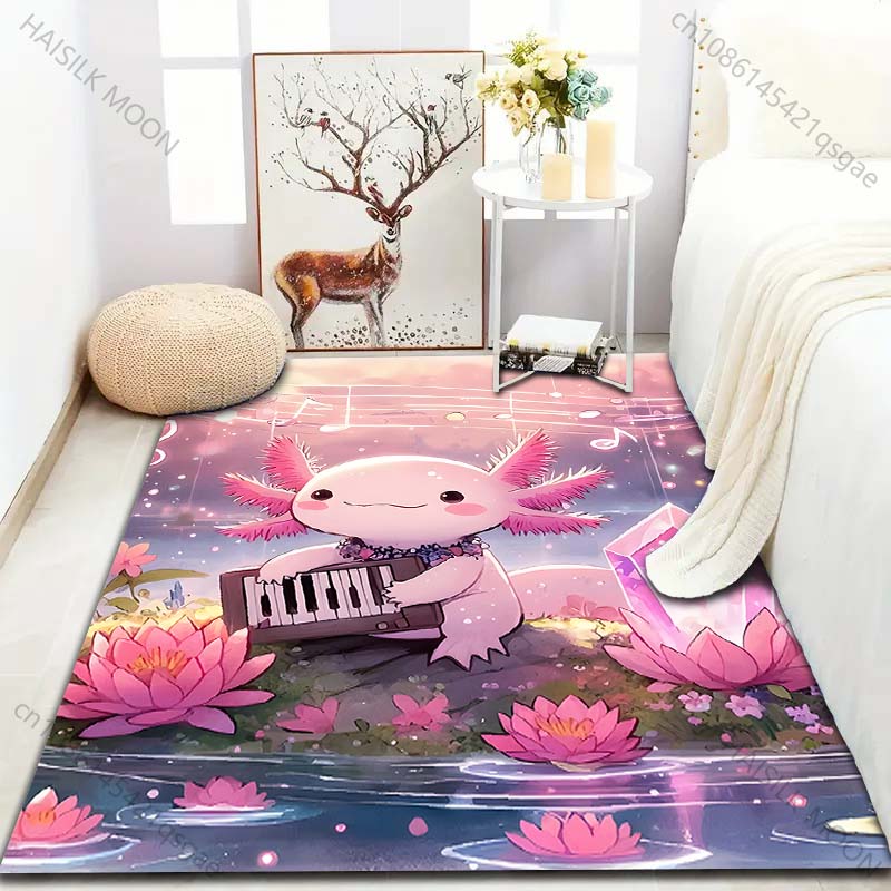 1PC Pink creature playing music Carpet for Living Room Bedroom Sofa Home Decor Rus Non-slip Floor Mat Luxury Gift