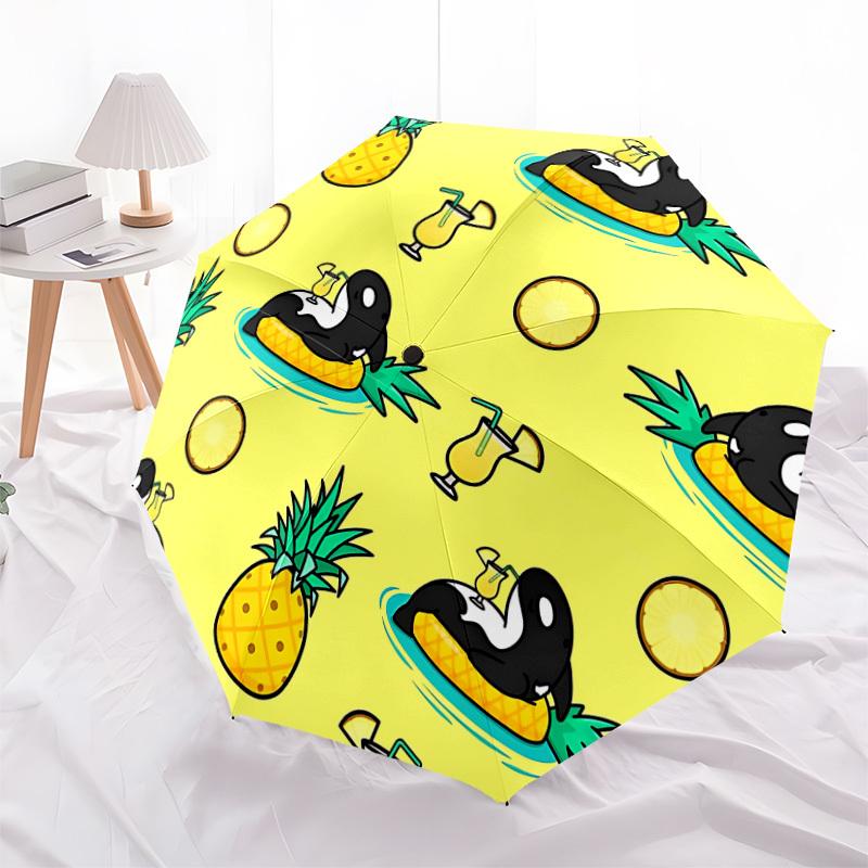 1pc Pineapple Floats Automatic Open/Close Umbrella, Formal Events - Ideal Gift for Family or Friends, Outdoor Accessory yy251211140