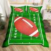 American Football Duvet Cover Set Full Size Sports Games Bedding Set Soccer Rugby Field Comforter Cover for Boys Quilt Cover Set