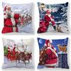 Christmas Themed Pillowcases Car Accessories Office Santa Claus Living Room Sofa Home Pillowcases