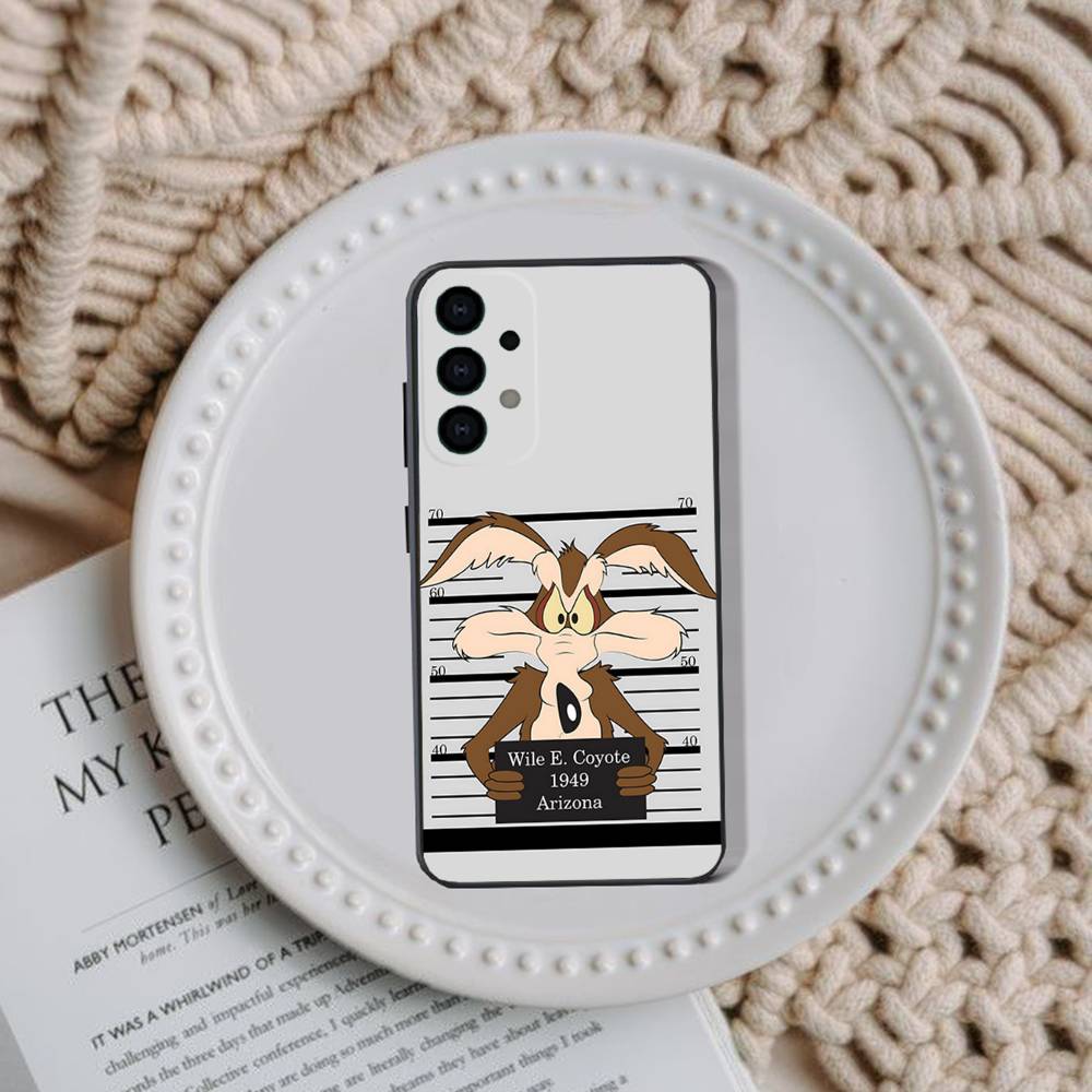 Чехол для телефона Road R-Runner Willy C-Coyote для Samsung Galaxy A73,31,32,72,41,53,52,71,22,5G,Note,J7,8,9 Мягкая черная крышка