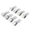 4/8Pcs Small Adjustable Curtain Pulley Clamps Heavy Duty Window Roller Shade Hinge Accessories for Home DIY Curtain Repair