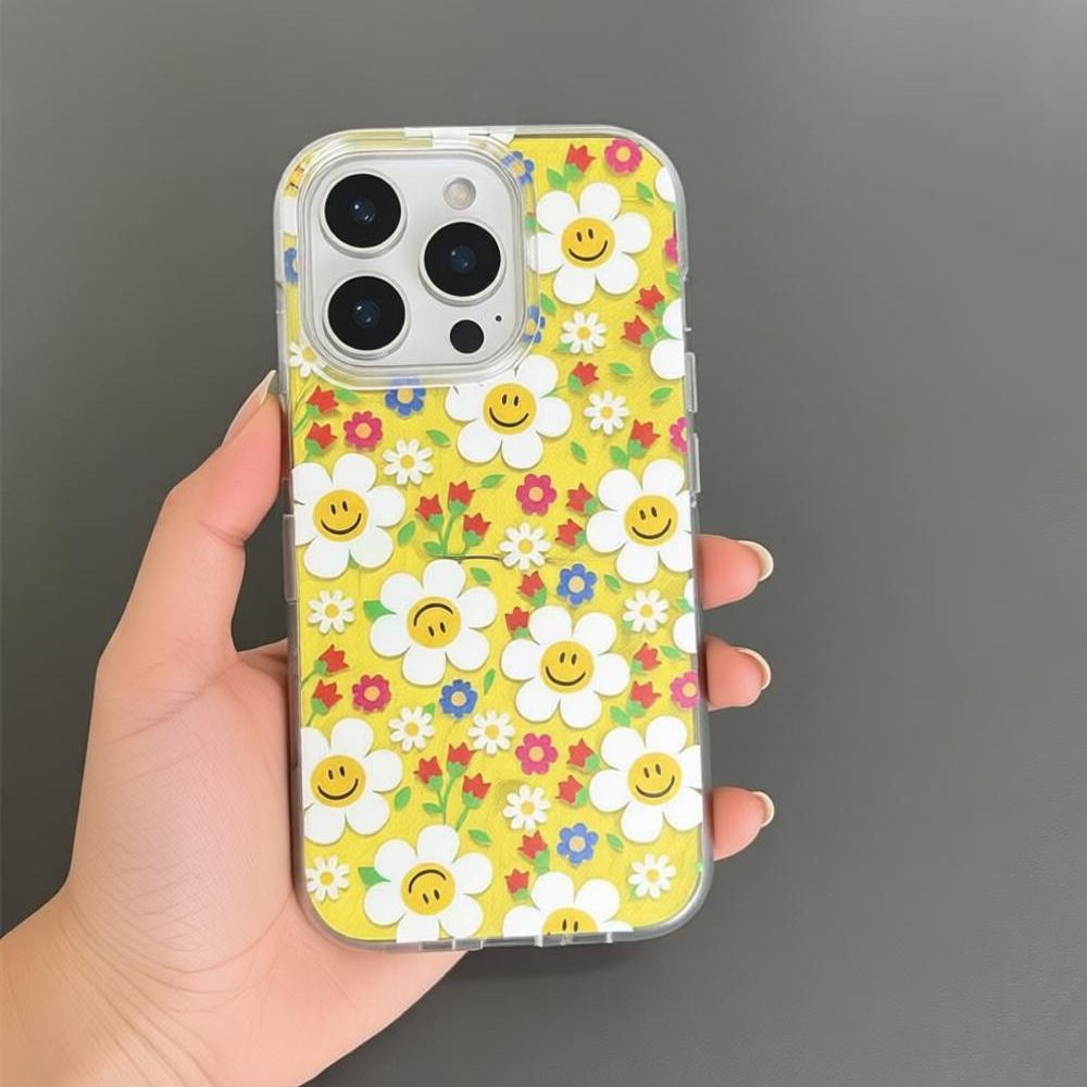 Daisy Smile Soft Fashion Phone Case For iPhone 17 Pro Max 16 Pro 15 Plus 14 13 mini 12 11 16E 17 Air Case