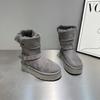 Snow Boots Women's 2025 Winter New Thick-soled Belt Buckle Medium Tube Fur Integrated Fashion Warm Northeast Cotton Shoes