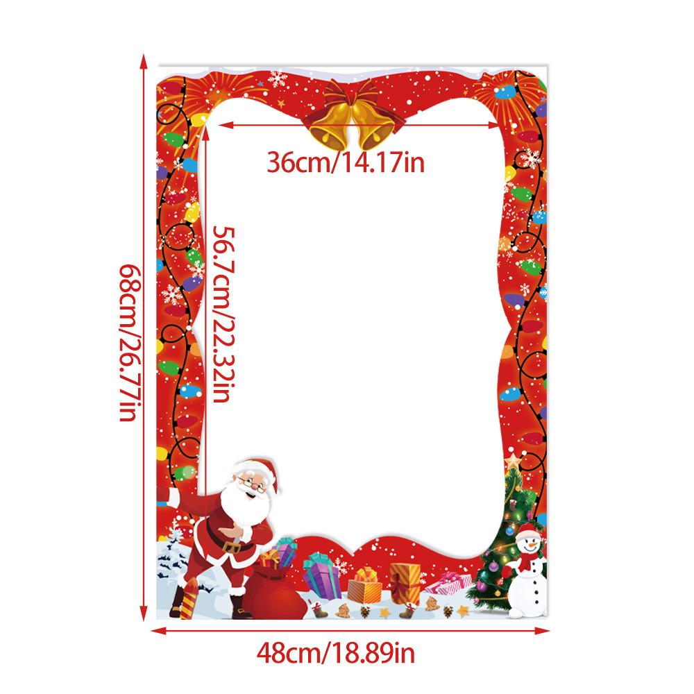 Christmas Party Photo Booth Props With Paper Frame For Adults And Kids Festive Decor