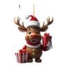 Мультяшный олень рождественский кулон подвесное украшение с шнурком легко повесить очаровательное рождество