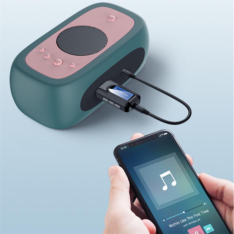 CANXING Bluetooth 5.0 Приемник-передатчик ЖК-дисплей 3,5 мм AUX Jack 2 In1 USB Bluetooth Dongle Wireless