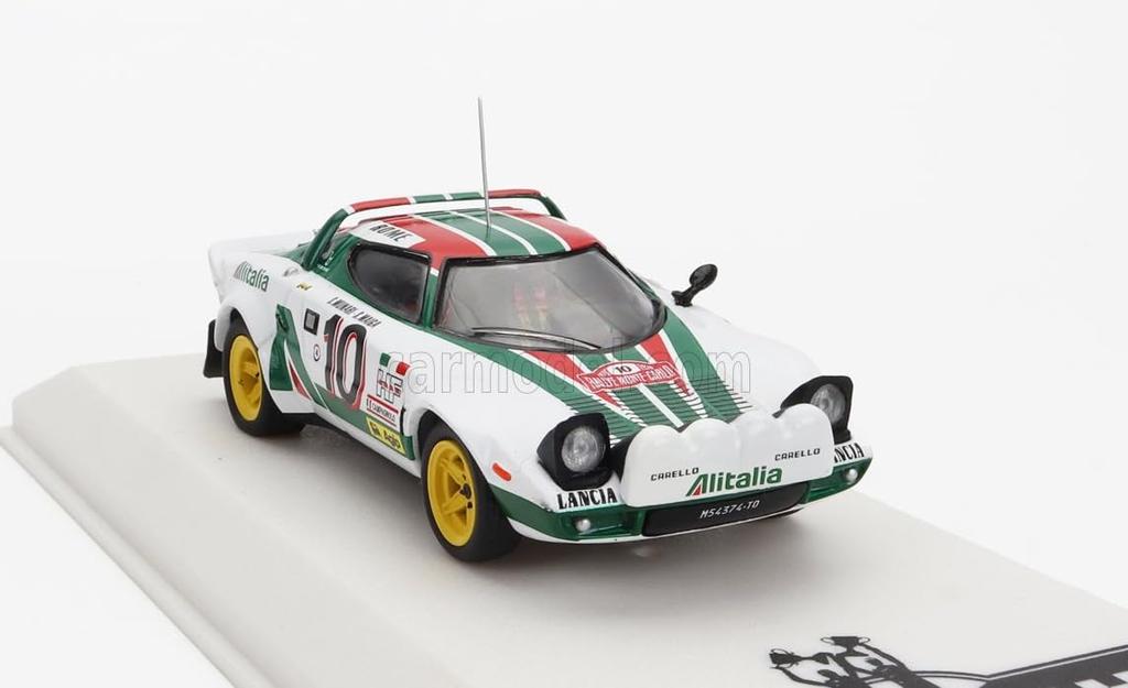 Ixo 1/43 Scale Lancia Stratos HF Alitalia Team #10 1976 Monte Carlo Rally Winner (Includes Figures: Sandro Munari and Silvio Maiga) [Parallel Import]