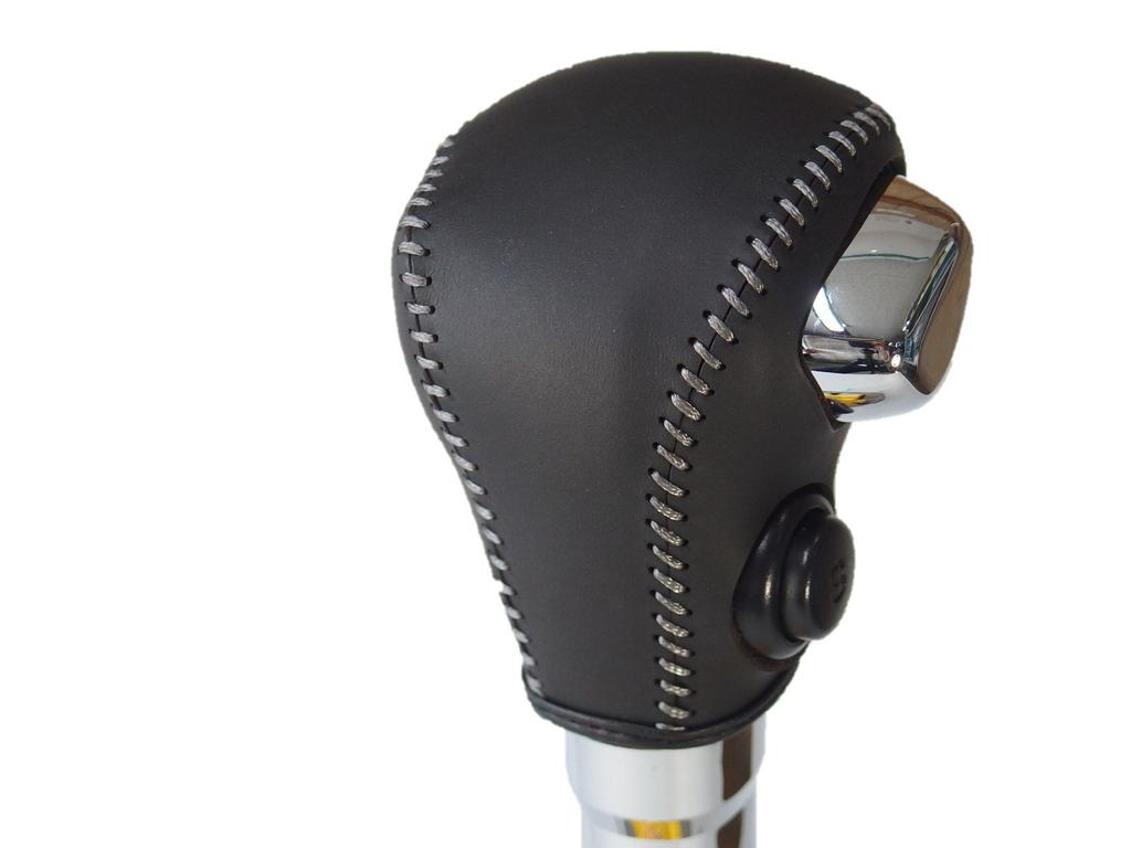 TricoloreExchange Tricolore EX Wagon R MA36 Solio Black Leather X Gray Silver S DIY Shift Knob Genuine Leather Rewinding Kit 1BK3S36B1B1H MH35/55