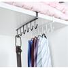 Iron 6 Hooks Storage Shelf Wardrobe Cabinet Metal Under Shelves Mug Cup Hanger Bathroom Kitchen Organizer Hanging Rack Holder