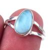 Кольцо в подарок из стерлингового серебра 925 пробы с драгоценным камнем из натурального ларимара Natural Republic S.6 h2p97