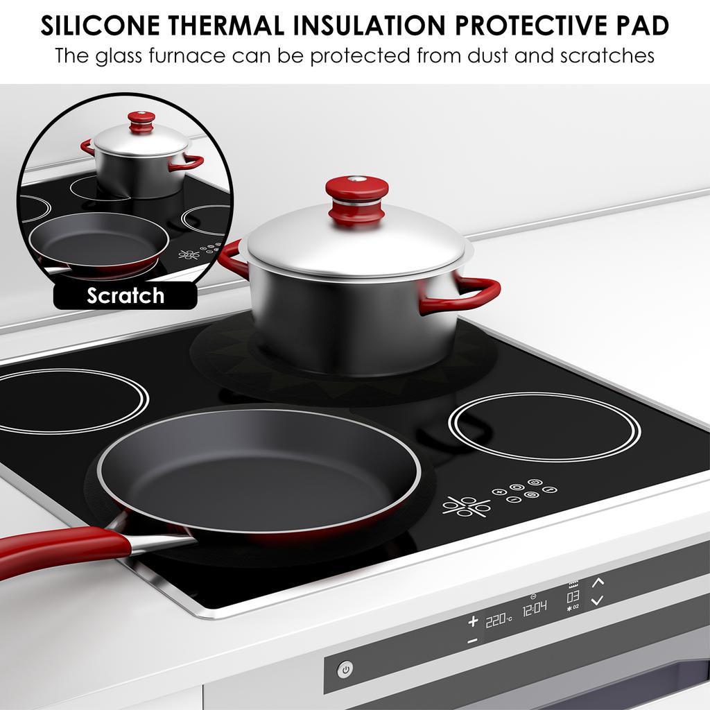 2/4Pcs Induction Hob Protector Mat Induction Cooker Gasket Induction Cooktop Protector Table Placemat Pot Mat Plate Protector