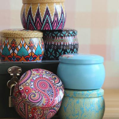 Коробка для хранения, маленькие жестяные герметичные банки, банки для кофе, чая, конфет, закуски, маленькие круглые банки, принадлежности для хранения, контейнеры, банки