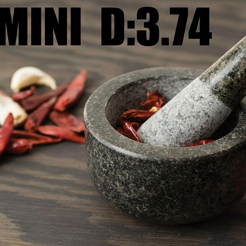 1 Set, Garlic Masher Natural Garlic Masher Stone Mortar Garlic Mortar Pot Home Grinding Stone Garlic Peeler