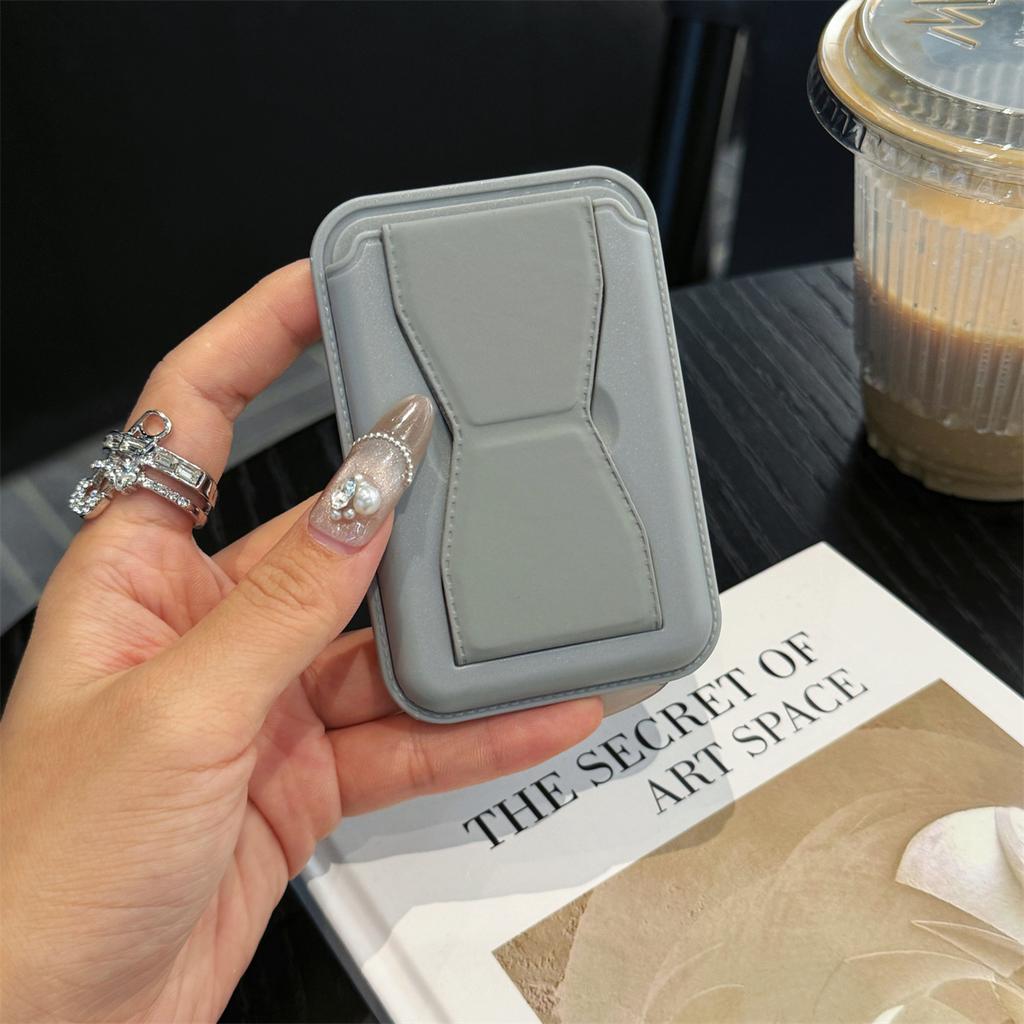 Для Magsafe Кошелек-держатель Сумка для карт Магнитная подставка для телефона Подходит для IPhone 16 15 Samsung Магнитный чехол для телефона Держатель Кошелек