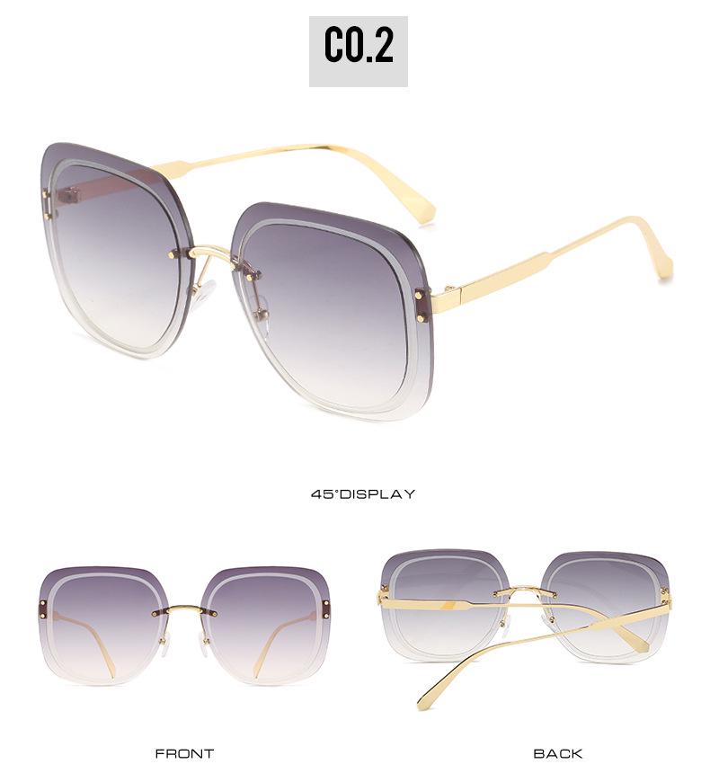 Солнцезащитные очки в квадратной оправе в европейском и американском стиле 2021 года с рифлеными линзами на рисовых гвоздях для женщин